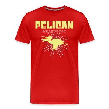 Pelikan Chuchoteur - T-shirt bio Premium Homme - rouge - Devant - Damien (186cm)