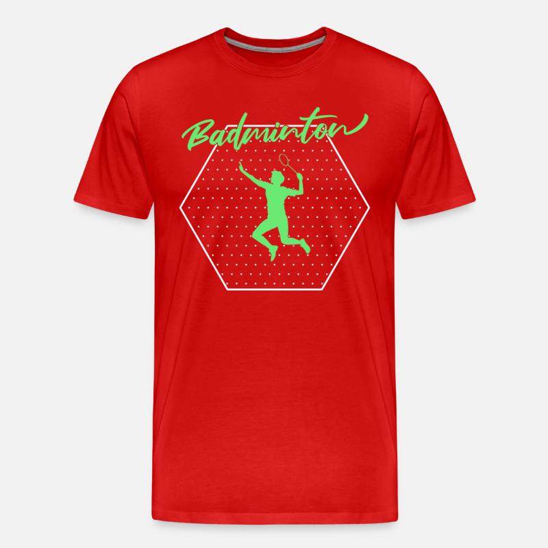 Badminton - Männer Premium Bio T-Shirt - Rot