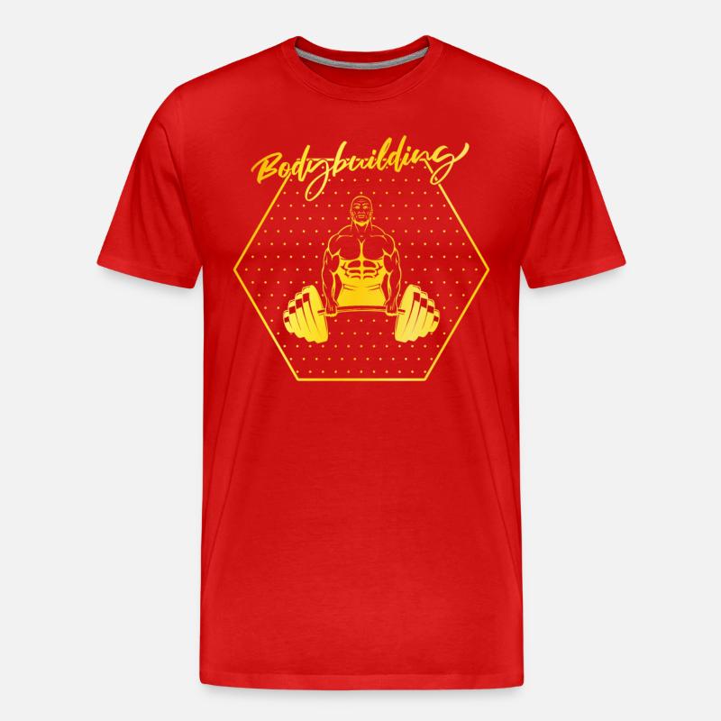 bodybuilding - Männer Premium Bio T-Shirt - Rot
