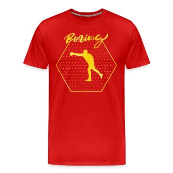 Boxing - Men's Premium Organic T-Shirt - red - Front - Damien (186cm)