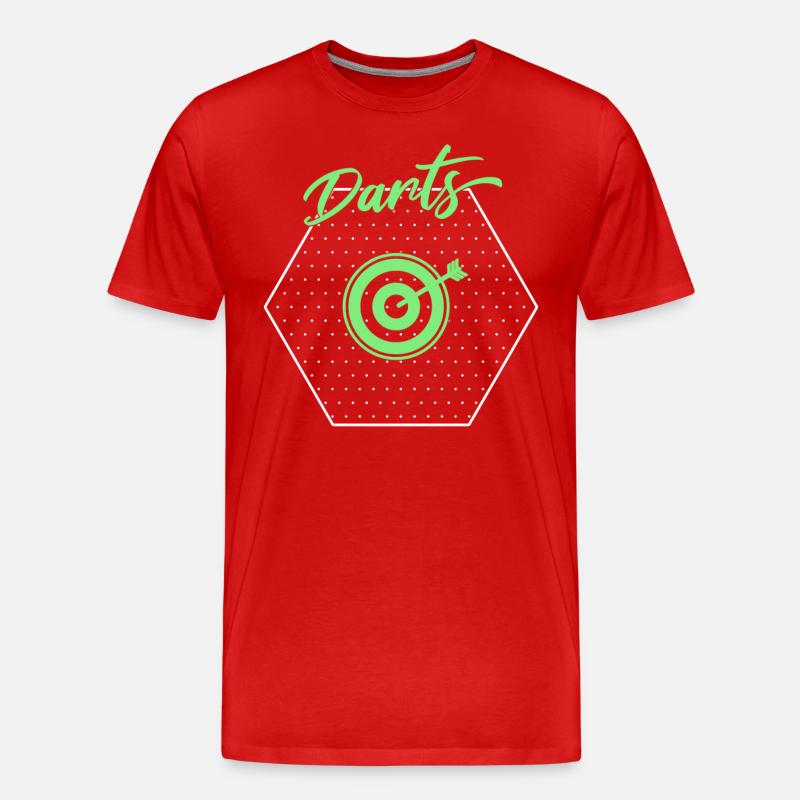 Darts - Männer Premium Bio T-Shirt - Rot