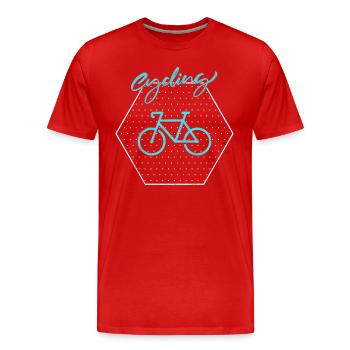 Bike - Men's Premium Organic T-Shirt - red - Front - Damien (186cm)