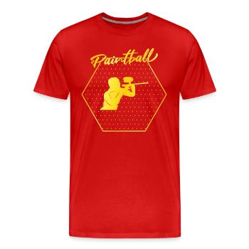 Paintball - Men's Premium Organic T-Shirt - red - Front - Damien (186cm)