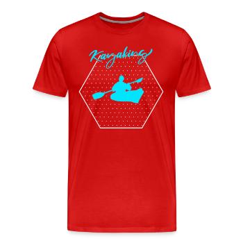 Kayak fahren - Männer Premium Bio T-Shirt - Rot - Vorne - Damien (186cm)