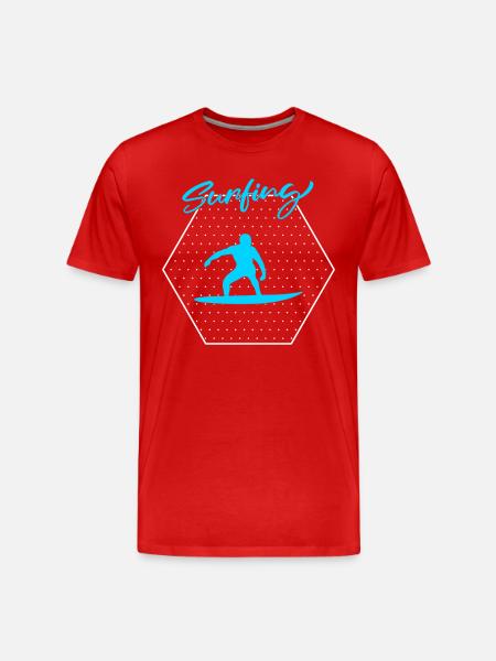 Surfing - Men's Premium Organic T-Shirt - red
