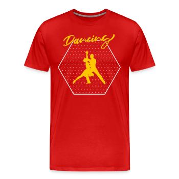 Dance - Men's Premium Organic T-Shirt - red - Front - Damien (186cm)