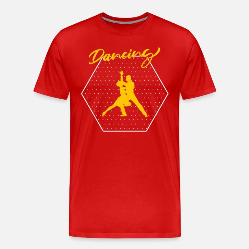 Tanzen - Männer Premium Bio T-Shirt - Rot