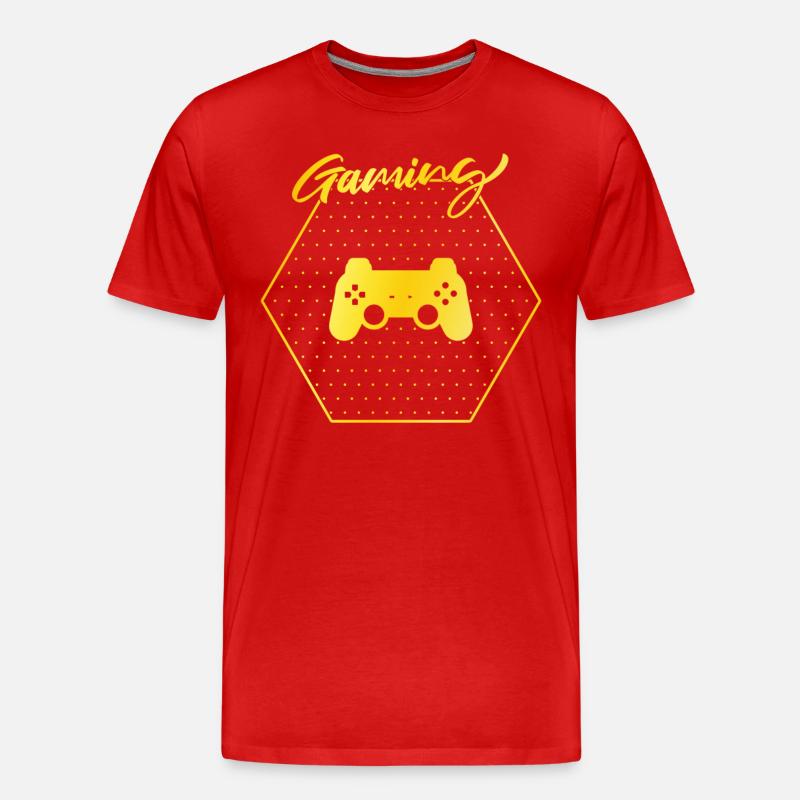 Gaming - Männer Premium Bio T-Shirt - Rot