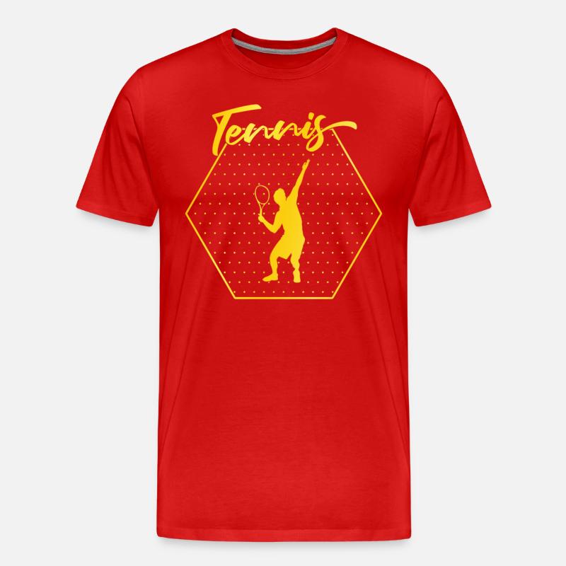 Tennis - Männer Premium Bio T-Shirt - Rot
