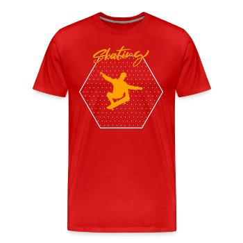 Skating - Men's Premium Organic T-Shirt - red - Front - Damien (186cm)