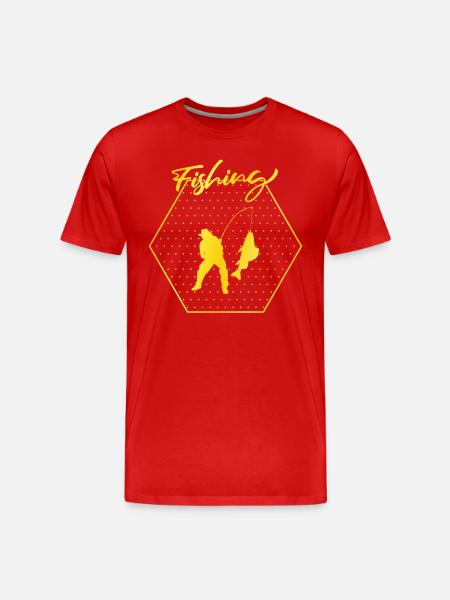 Pêche - T-shirt bio Premium Homme - rouge