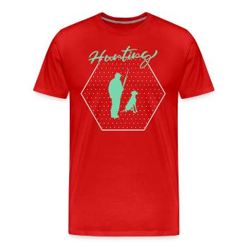 Hunt - Men's Premium Organic T-Shirt - red - Front - Damien (186cm)