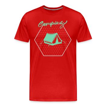 Camp - T-shirt bio Premium Homme - rouge - Devant - Damien (186cm)