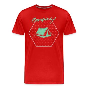 Camp - T-shirt bio Premium Homme - rouge - Devant - Damien (186cm)