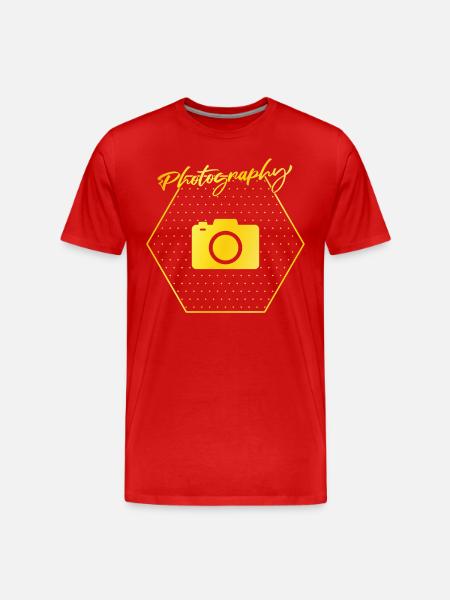 Photography - Men's Premium Organic T-Shirt - red