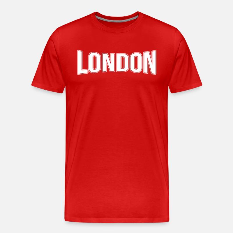 London - Männer Premium Bio T-Shirt - Rot