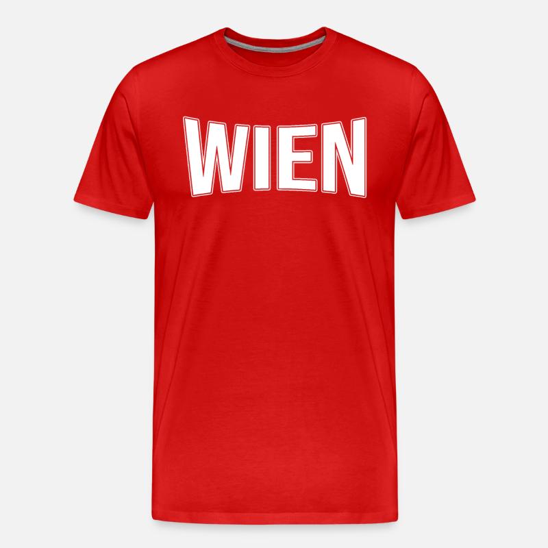 Wien - Männer Premium Bio T-Shirt - Rot