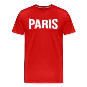 Paris - Männer Premium Bio T-Shirt - Rot - Vorne - Damien (186cm)