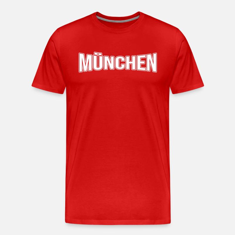 München - Männer Premium Bio T-Shirt - Rot