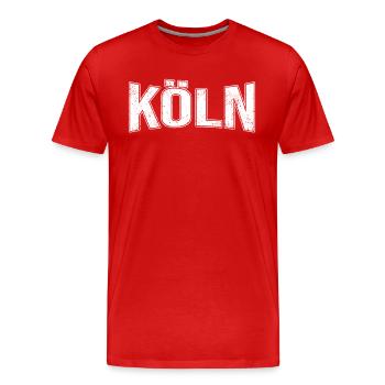 Cologne - T-shirt bio Premium Homme - rouge - Devant - Damien (186cm)