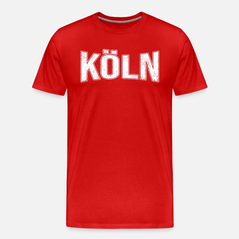 Köln - Männer Premium Bio T-Shirt - Rot