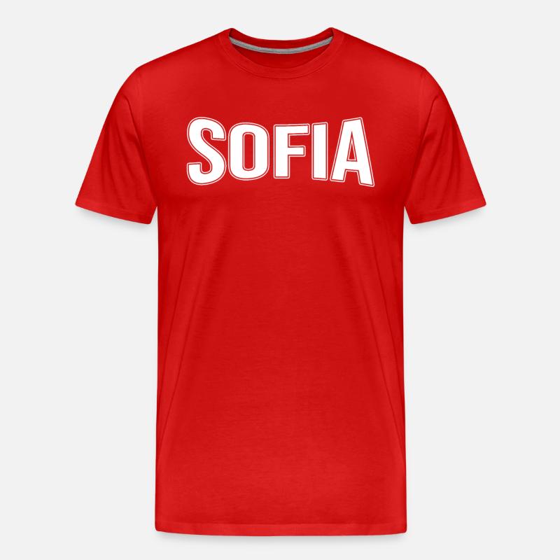 Sofia - Männer Premium Bio T-Shirt - Rot