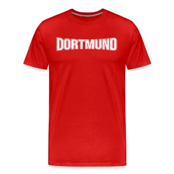 Dortmund - T-shirt bio Premium Homme - rouge - Devant - Damien (186cm)