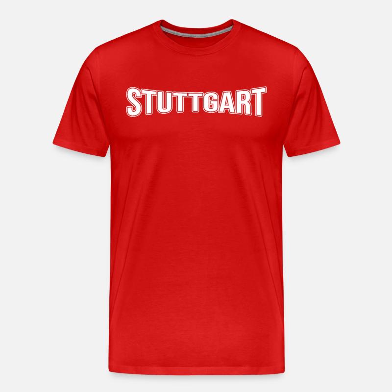 Stuttgart - Männer Premium Bio T-Shirt - Rot