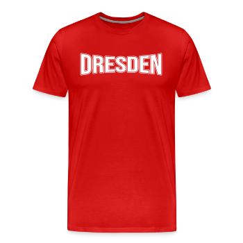 Dresden - Men's Premium Organic T-Shirt - red - Front - Damien (186cm)