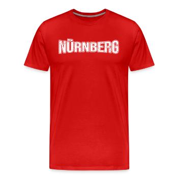 Nürnberg - Männer Premium Bio T-Shirt - Rot - Vorne - Damien (186cm)
