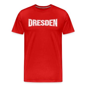 Dresden - Men's Premium Organic T-Shirt - red - Front - Damien (186cm)