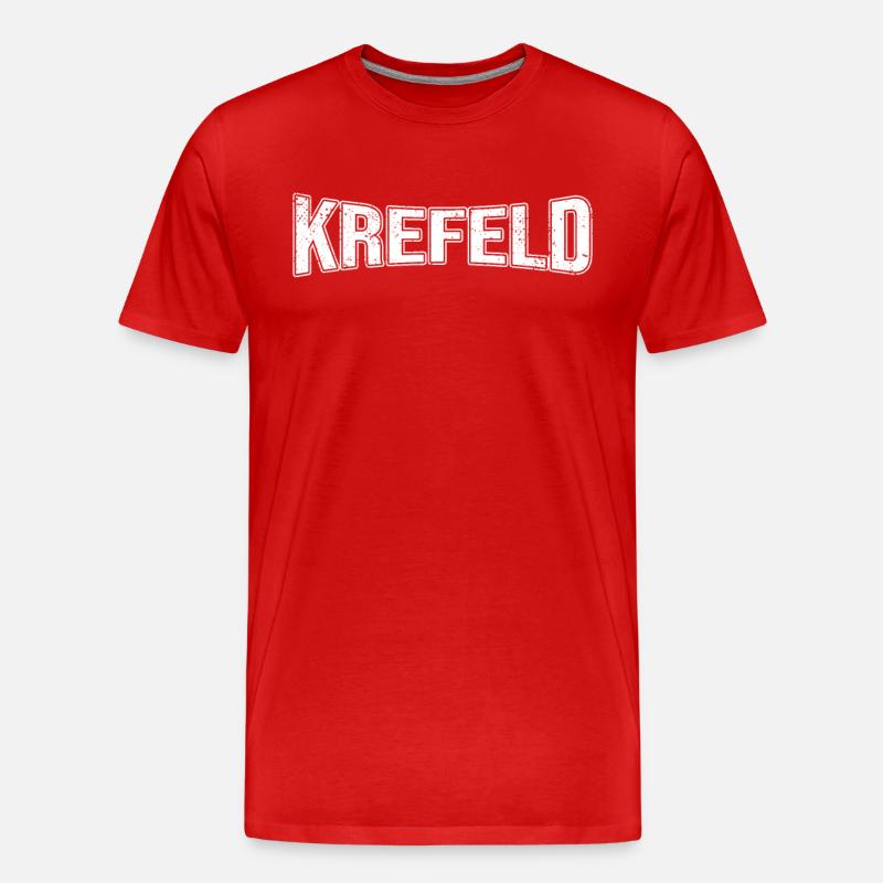 Krefeld - Männer Premium Bio T-Shirt - Rot