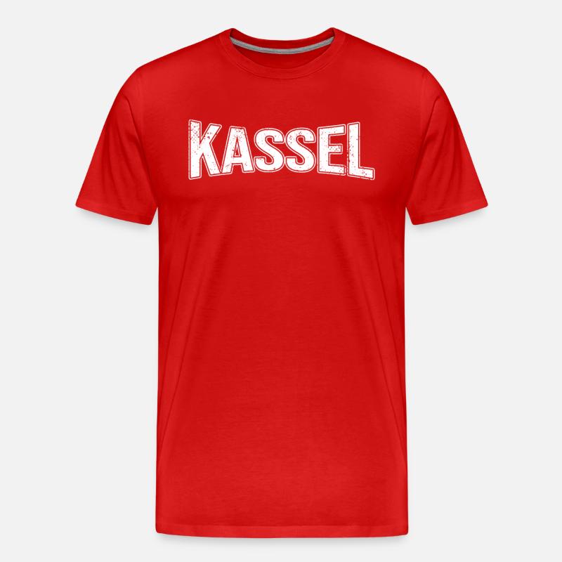 Kassel - Männer Premium Bio T-Shirt - Rot