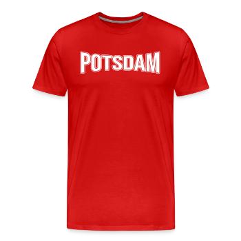 Potsdam - T-shirt bio Premium Homme - rouge - Devant - Damien (186cm)