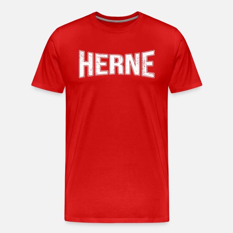 Herne - Männer Premium Bio T-Shirt - Rot
