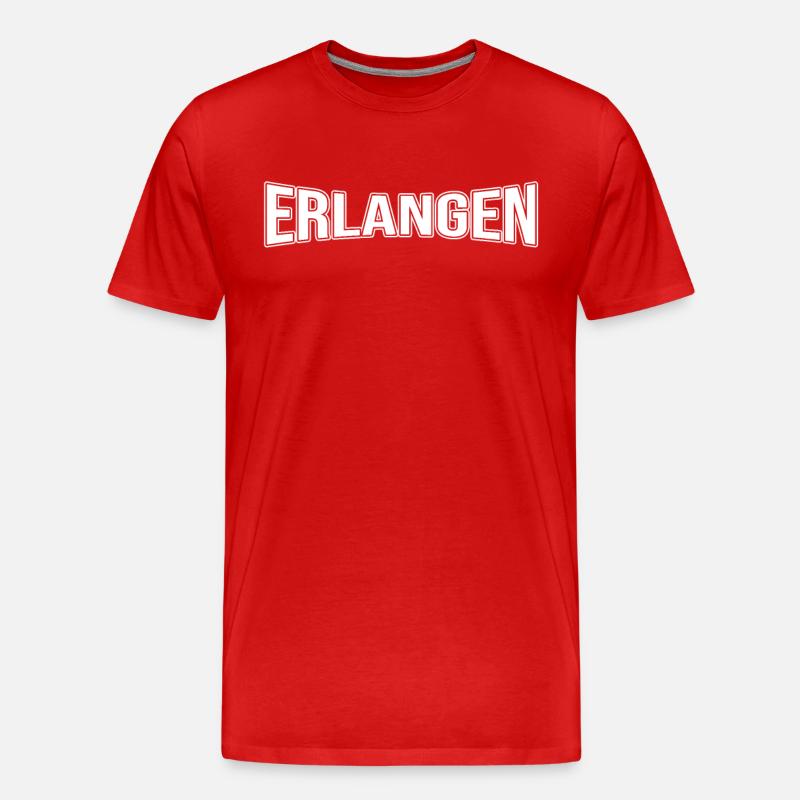 Erlangen - Männer Premium Bio T-Shirt - Rot