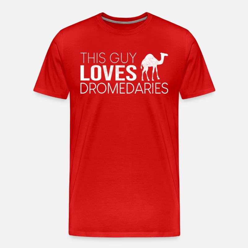 This guy likes dromedaries - Men's Premium Organic T-Shirt - red