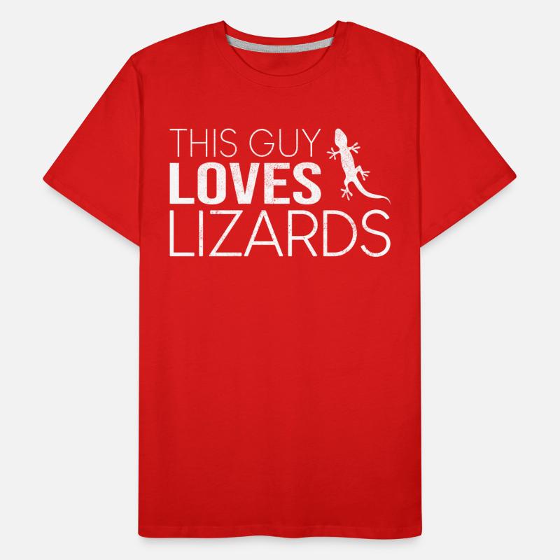Dieser Typ liebt Eidechsen Männer Premium Bio T-Shirt