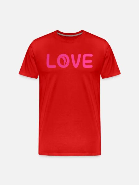 Boxe Amour - T-shirt bio Premium Homme - rouge