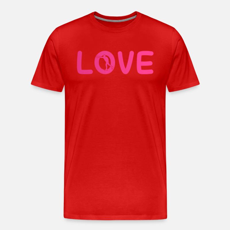 Boxen Liebe - Männer Premium Bio T-Shirt - Rot