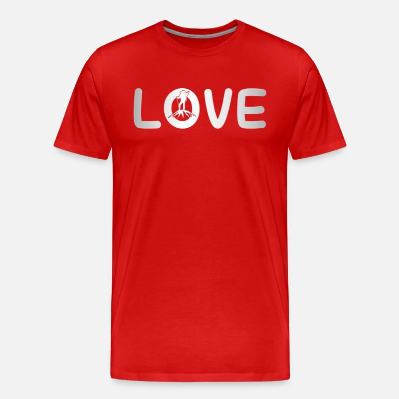 Bergsteigen Liebe - Männer Premium Bio T-Shirt - Rot