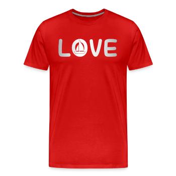 Amour de la voile - T-shirt bio Premium Homme - rouge - Devant - Damien (186cm)