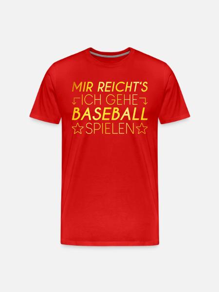 Baseball Spruch - Männer Premium Bio T-Shirt - Rot
