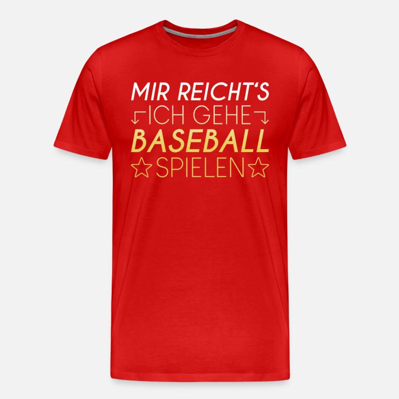Baseball Spruch - Männer Premium Bio T-Shirt - Rot