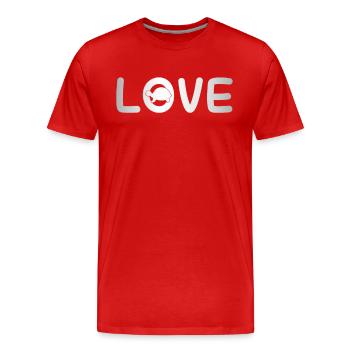 Amour de tortue - T-shirt bio Premium Homme - rouge - Devant - Damien (186cm)
