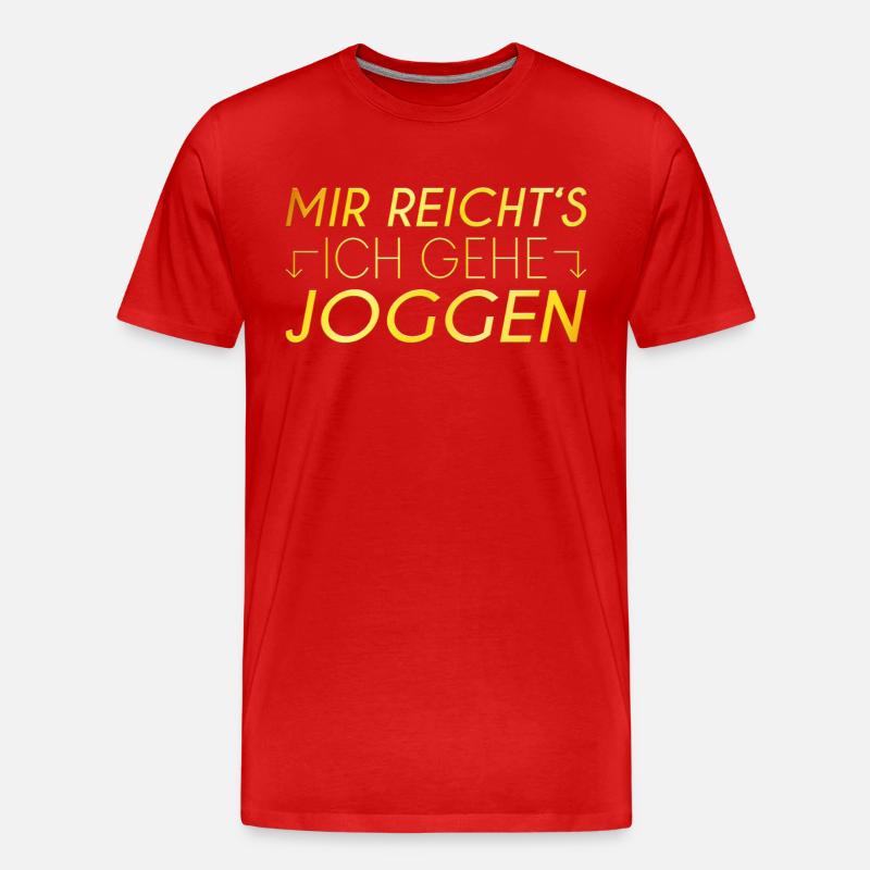 Joggen Spruch - Männer Premium Bio T-Shirt - Rot