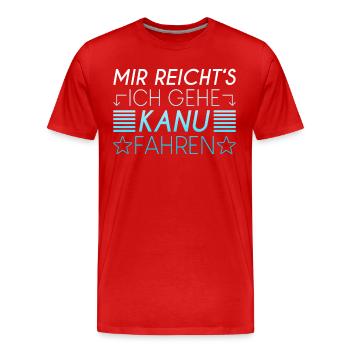 Kanusport Spruch - Männer Premium Bio T-Shirt - Rot - Vorne - Damien (186cm)