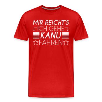Kanusport Spruch - Männer Premium Bio T-Shirt - Rot - Vorne - Damien (186cm)