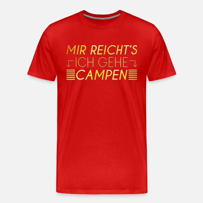 Camping Spruch - Männer Premium Bio T-Shirt - Rot