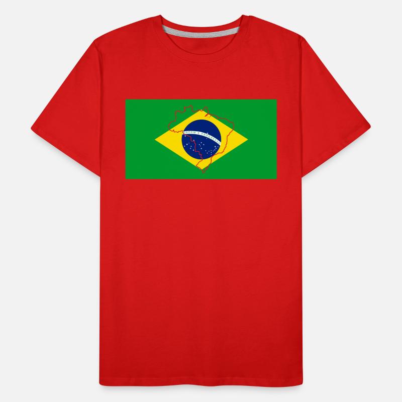 Drapeau du Brésil T-shirt bio Premium Homme